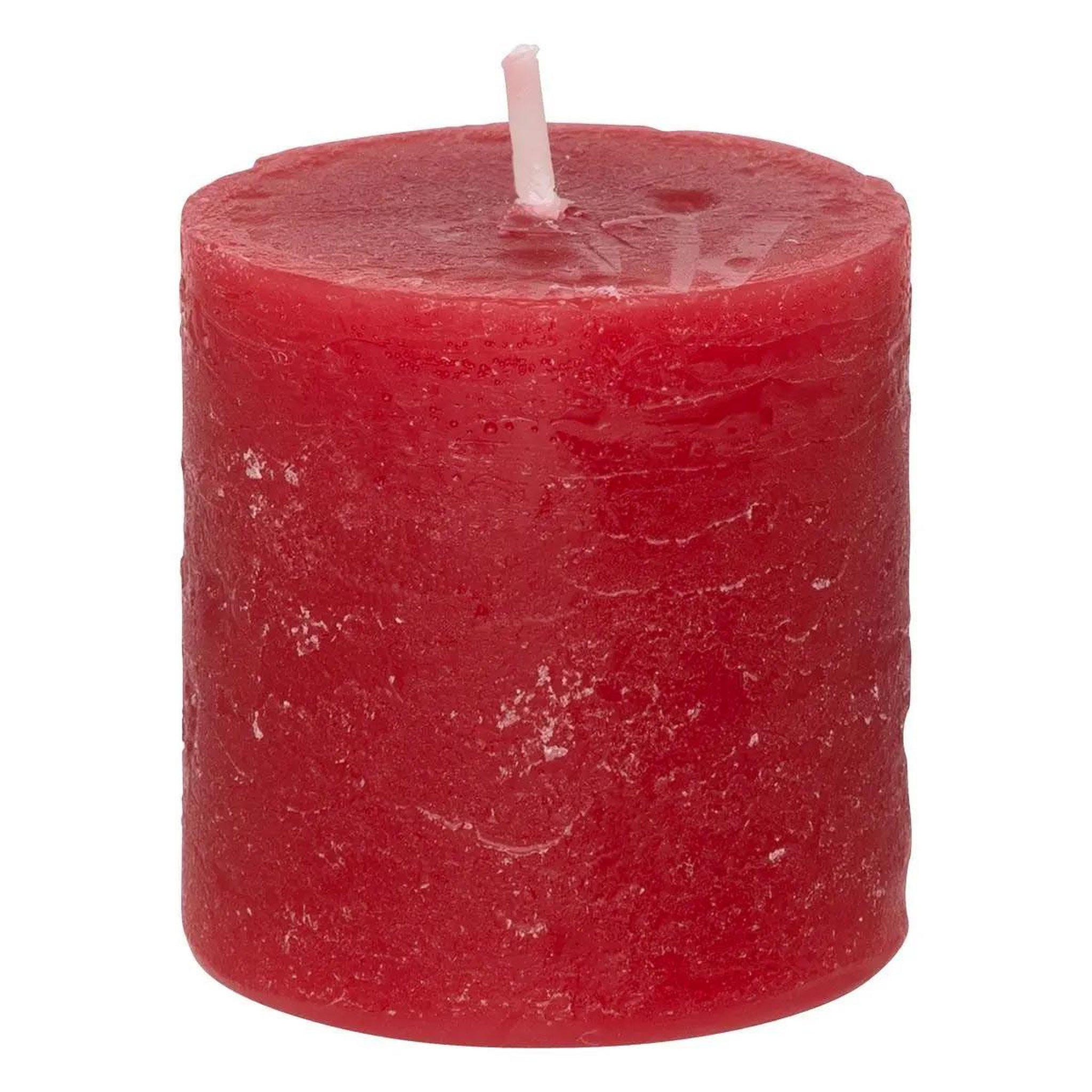 Voir la diapositive 2 : COMPTOIR DE LA BOUGIE Lot de 4 bougies votives  rustic  4,5cm rouge
