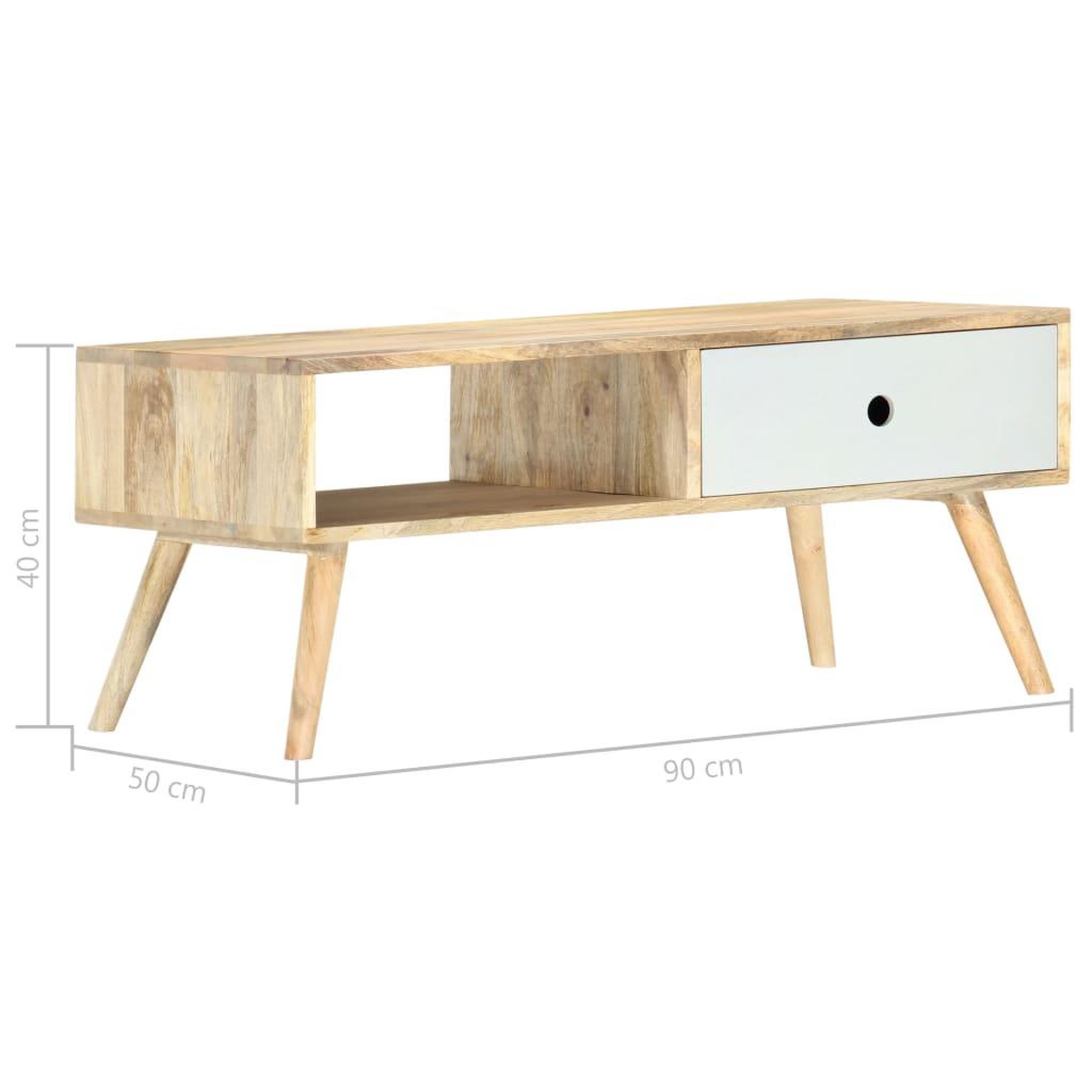 Voir la diapositive 6 : VIDAXL Table basse 90x50x40 cm bois de manguier massif