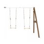 Voir la diapositive 1 : Axi House AXI Portique mural en bois Marron Blanc 2 balançoires 160x244x207cm
