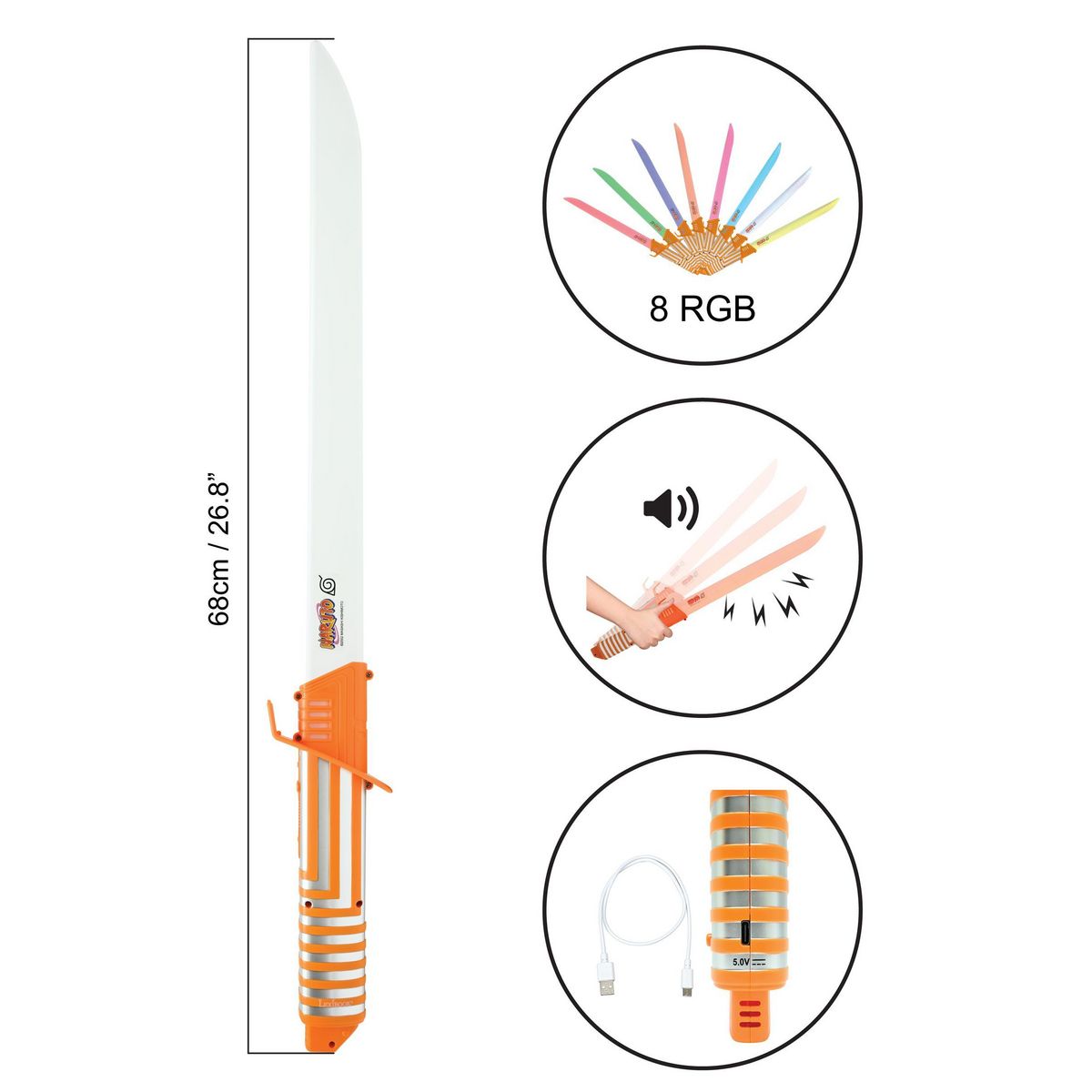 Lexibook Sabre Laser LED Naruto avec effets sonores