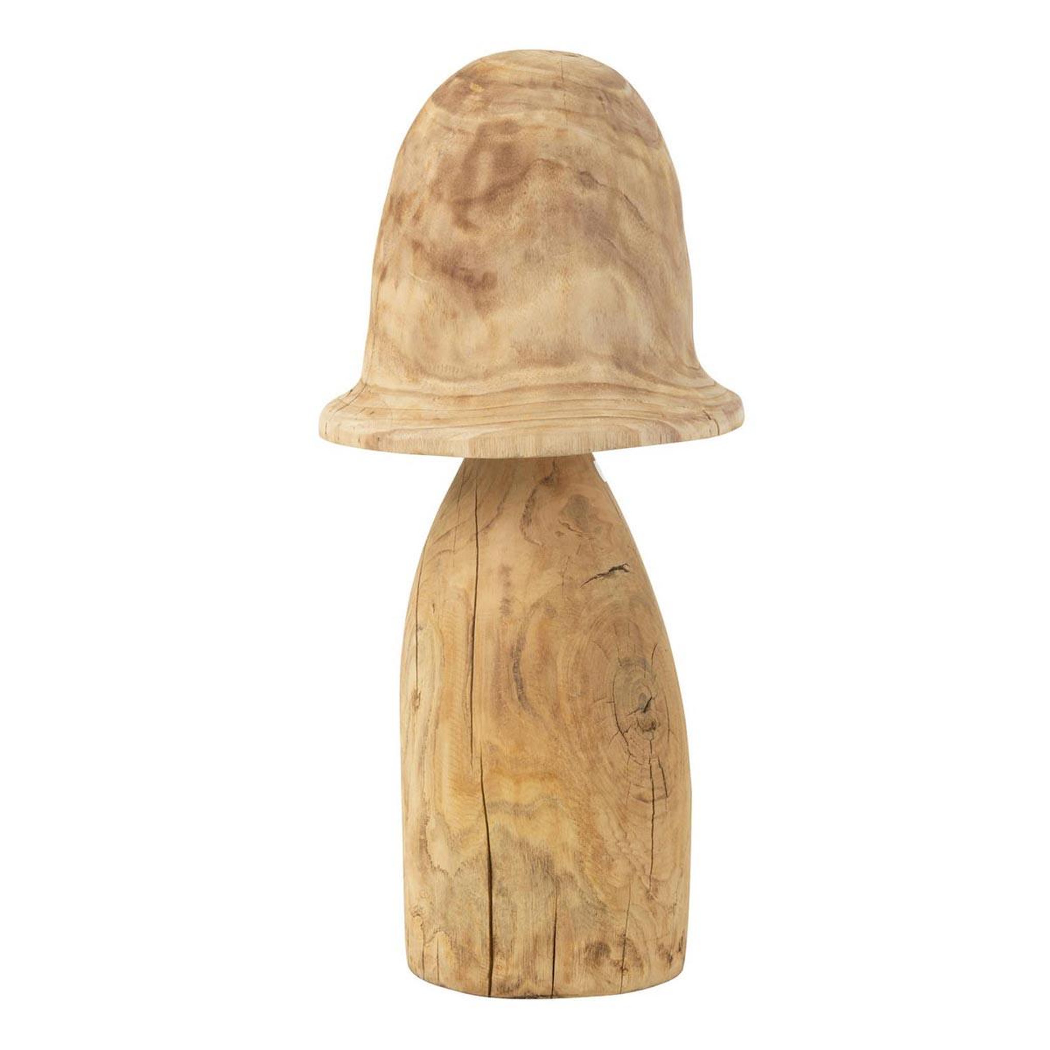 J-LINE Champignon déco en bois  cloche  70cm naturel