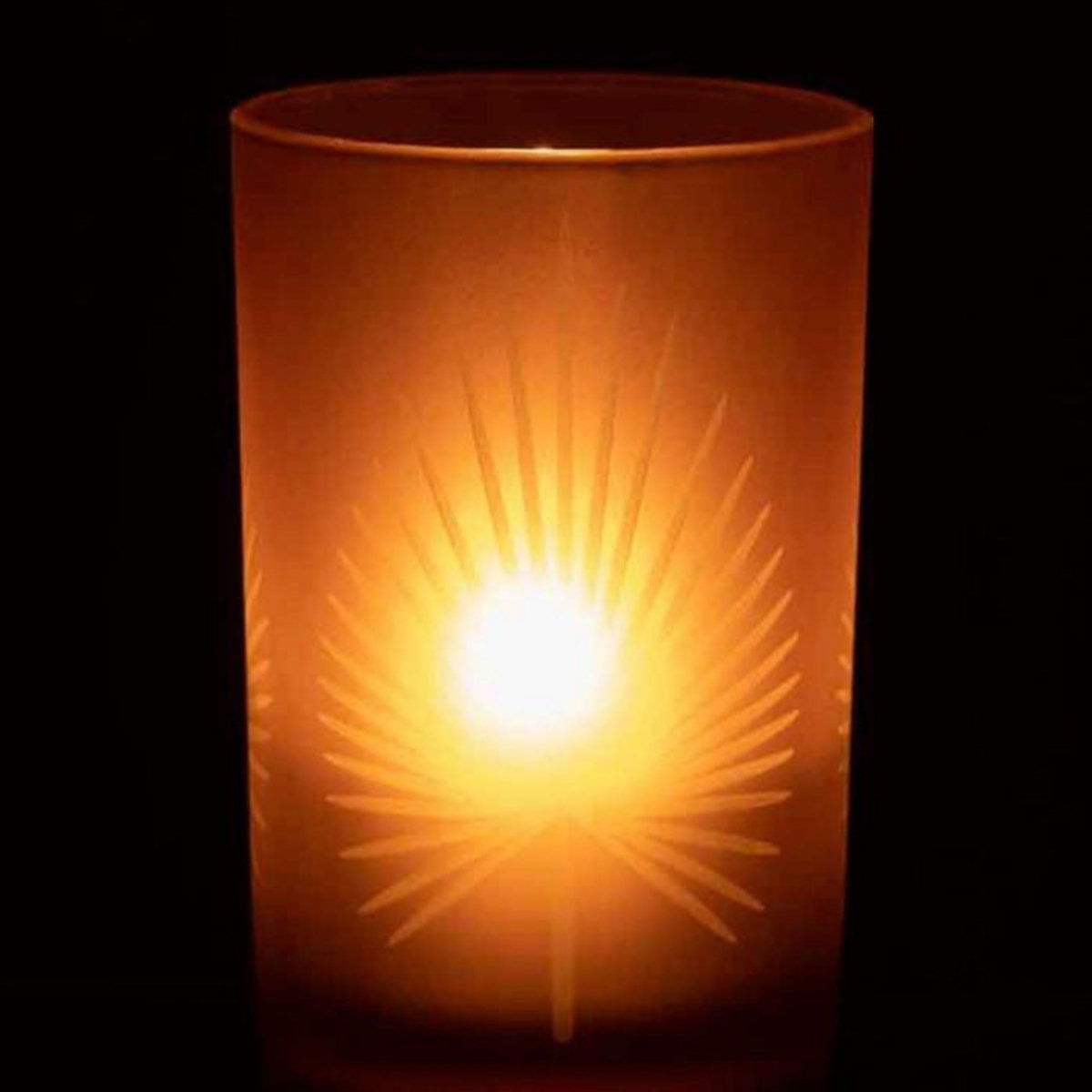 Paris Prix Photophore Déco  Feuilles de Palmier  18cm Marron