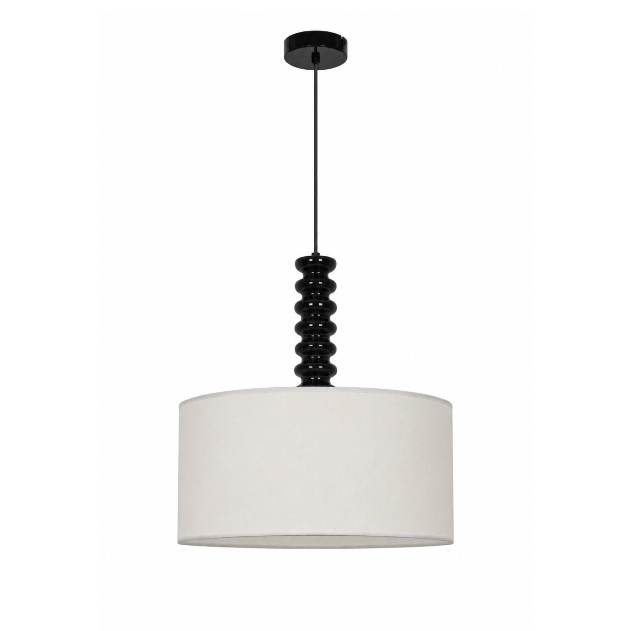 MAISON PAVANE Suspension en tissu blanc et métal 40 cm-ravel