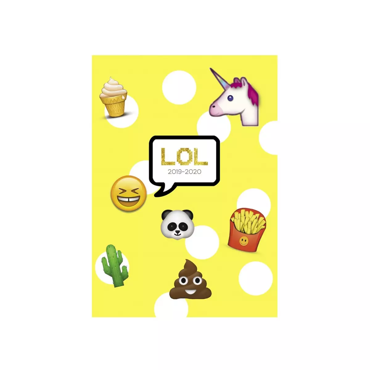  Agenda scolaire journalier fille 12,5x17,5cm - couverture rigide - Emoji Fun 2019-2020
