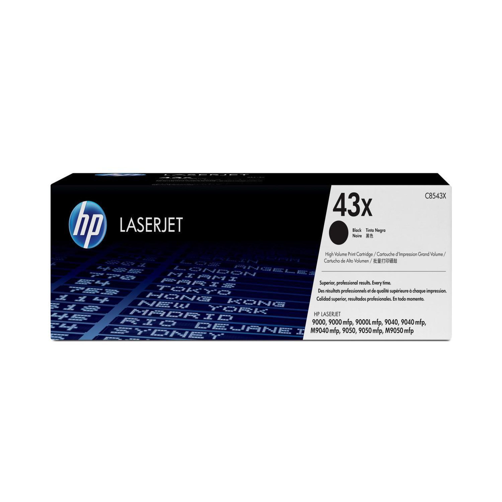 Voir la diapositive 2 : HP Toner HP C8543X (43X) - Noir - Capacité 30 000 pages