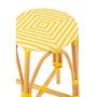 Voir la diapositive 3 : Paris Prix Tabouret de Bar en Rotin  Danial  65cm Jaune & Naturel
