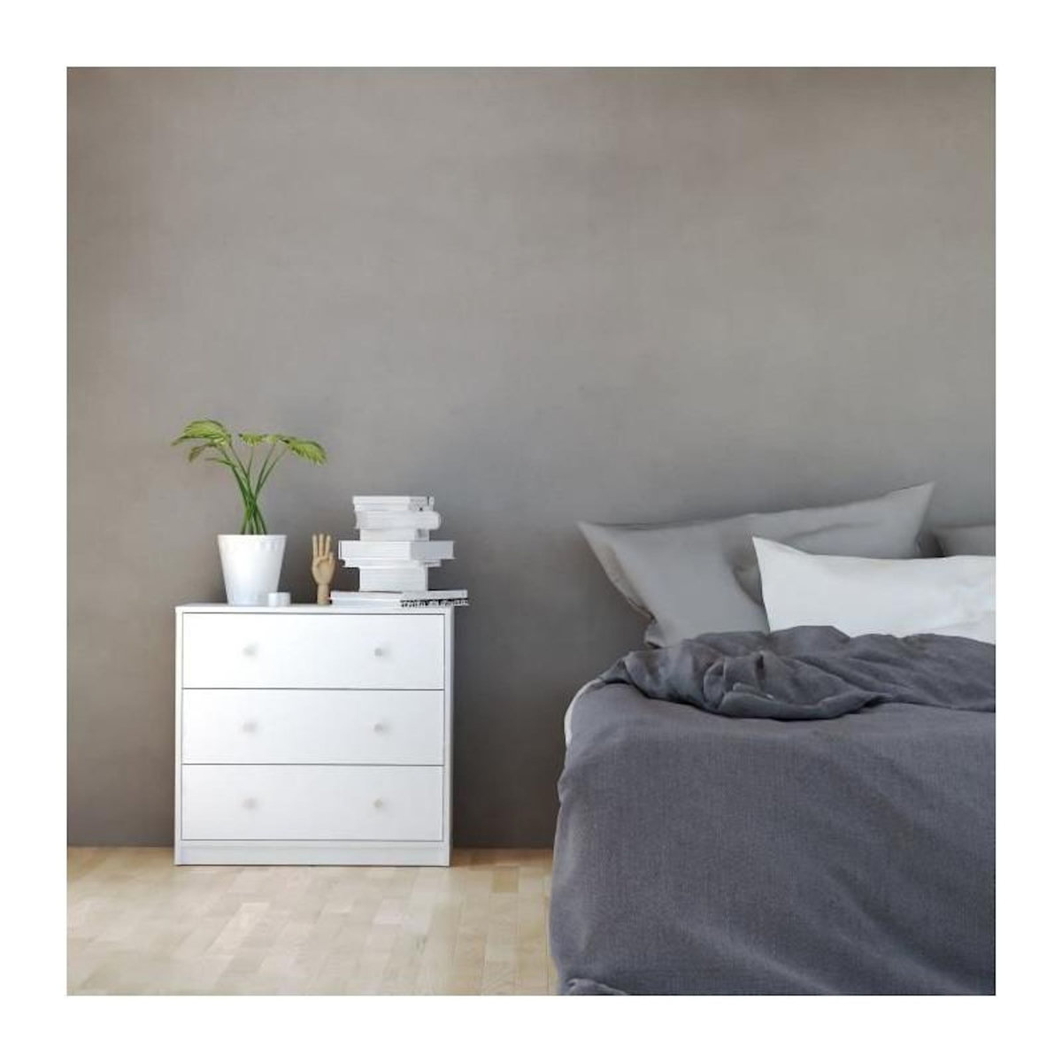FINLANDEK FINLANDEK Commode de chambre TYYLIKÄS style contemporain décor blanc - L 72 cm
