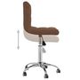 Voir la diapositive 5 : VIDAXL Chaise pivotante de salle a manger Marron Tissu