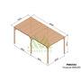 Voir la diapositive 2 : JARDIDECO Pergola en bois Toulouse avec toit semi-ouvert 600 x 300 cm - Maderland