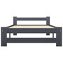 Voir la diapositive 3 : VIDAXL Cadre de lit sans matelas gris fonce pin massif 100x200 cm