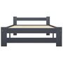 Voir la diapositive 3 : VIDAXL Cadre de lit sans matelas gris fonce pin massif 100x200 cm