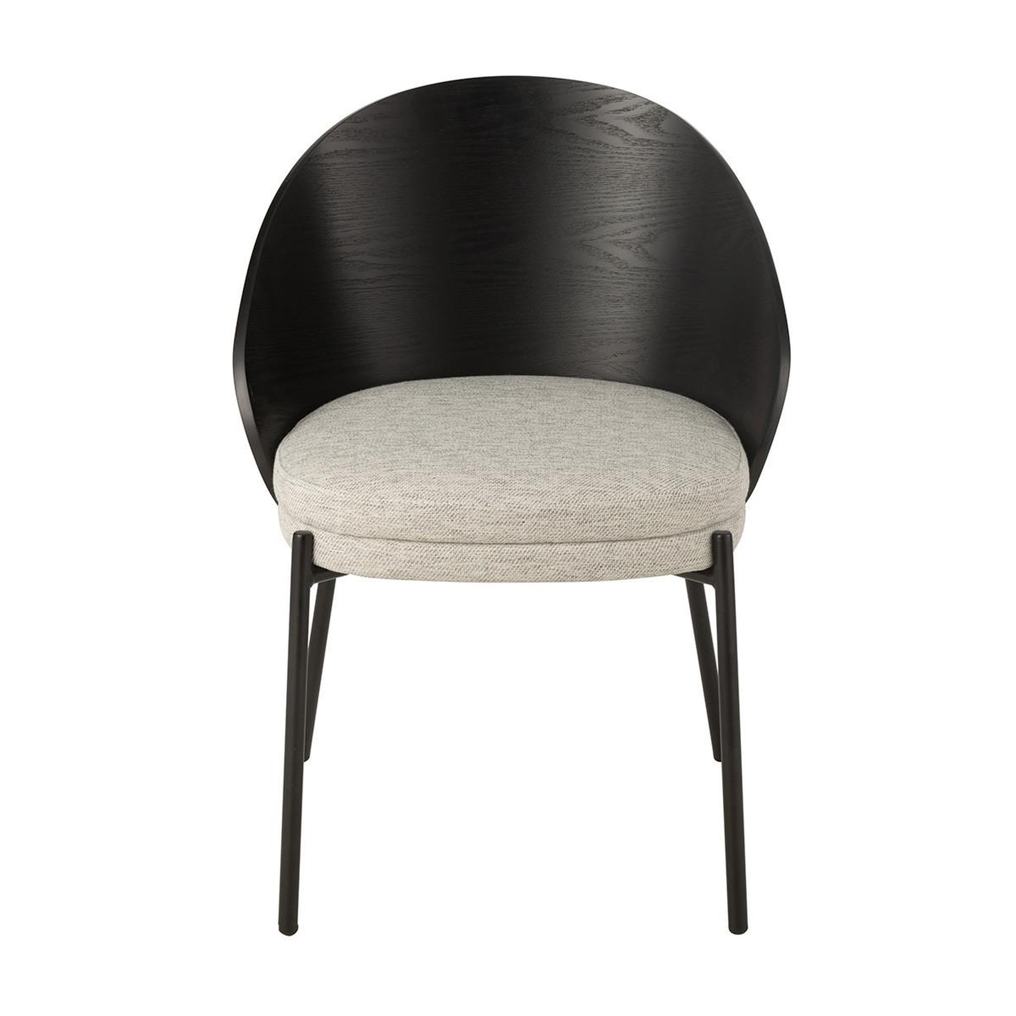 Voir la diapositive 2 : J-LINE Chaise design  lone  74cm noir & gris