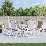 VIDAXL Coussins de chaise a dossier haut lot de 6 taupe tissu oxford