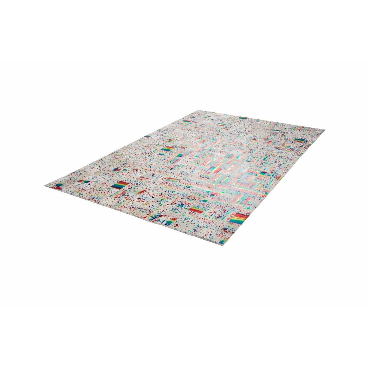 Paris Prix Tapis en Cuir Effet Métallique  Rocket  Multicolore