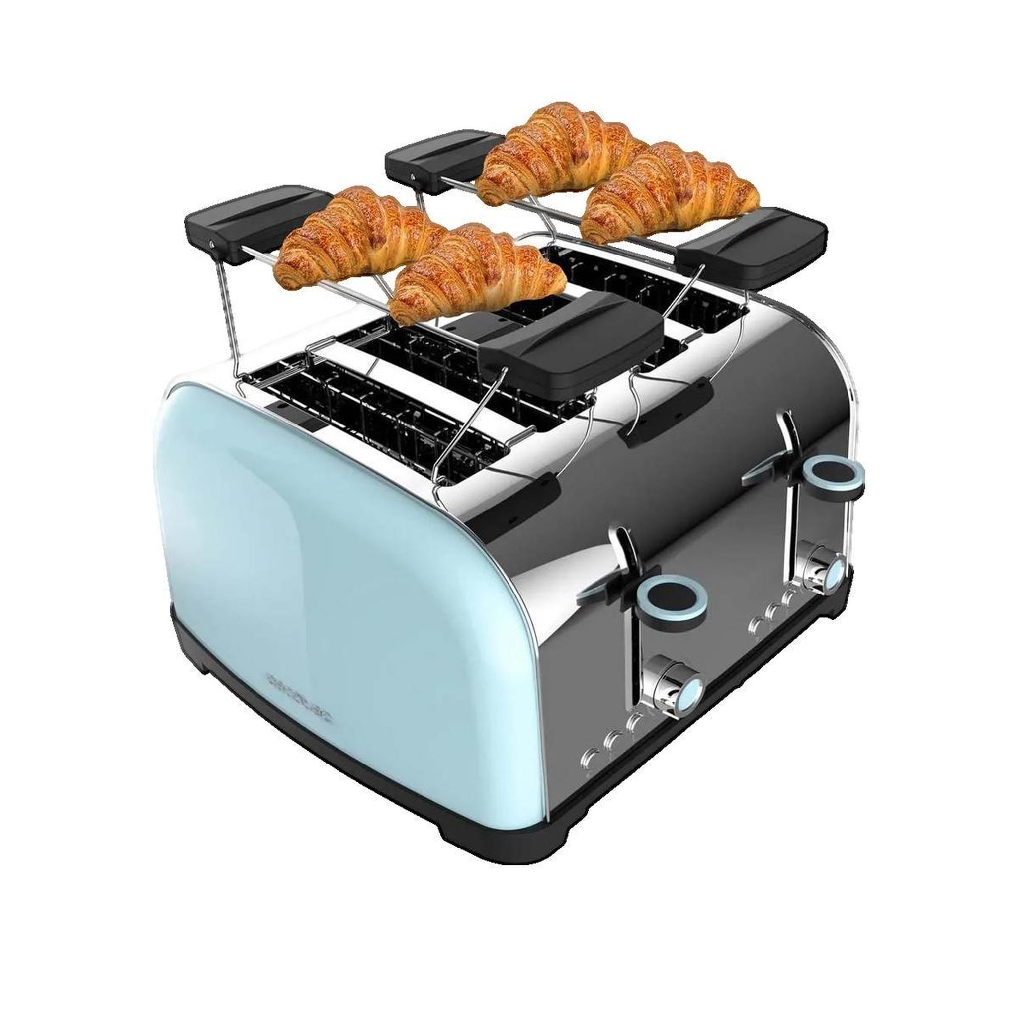 Voir la diapositive 2 : CECOTEC Grille-pain Cecotec Toastin' Time 1700 Double Bleu