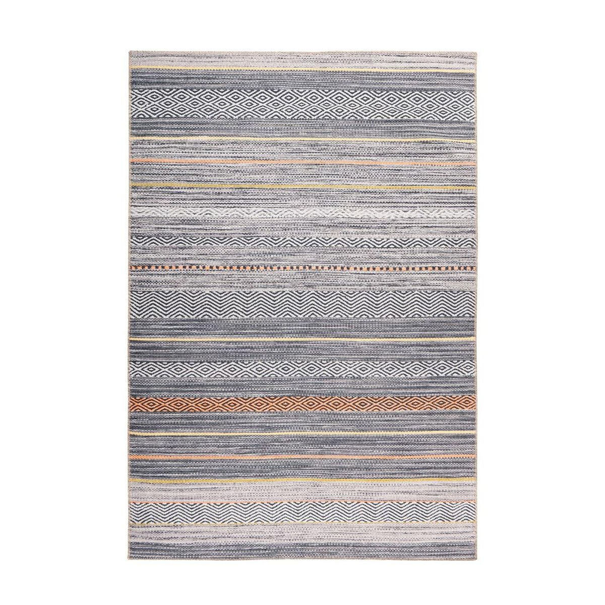 Paris Prix Tapis Tissé Rayé Vintage à Motifs  Faye  Multicolore
