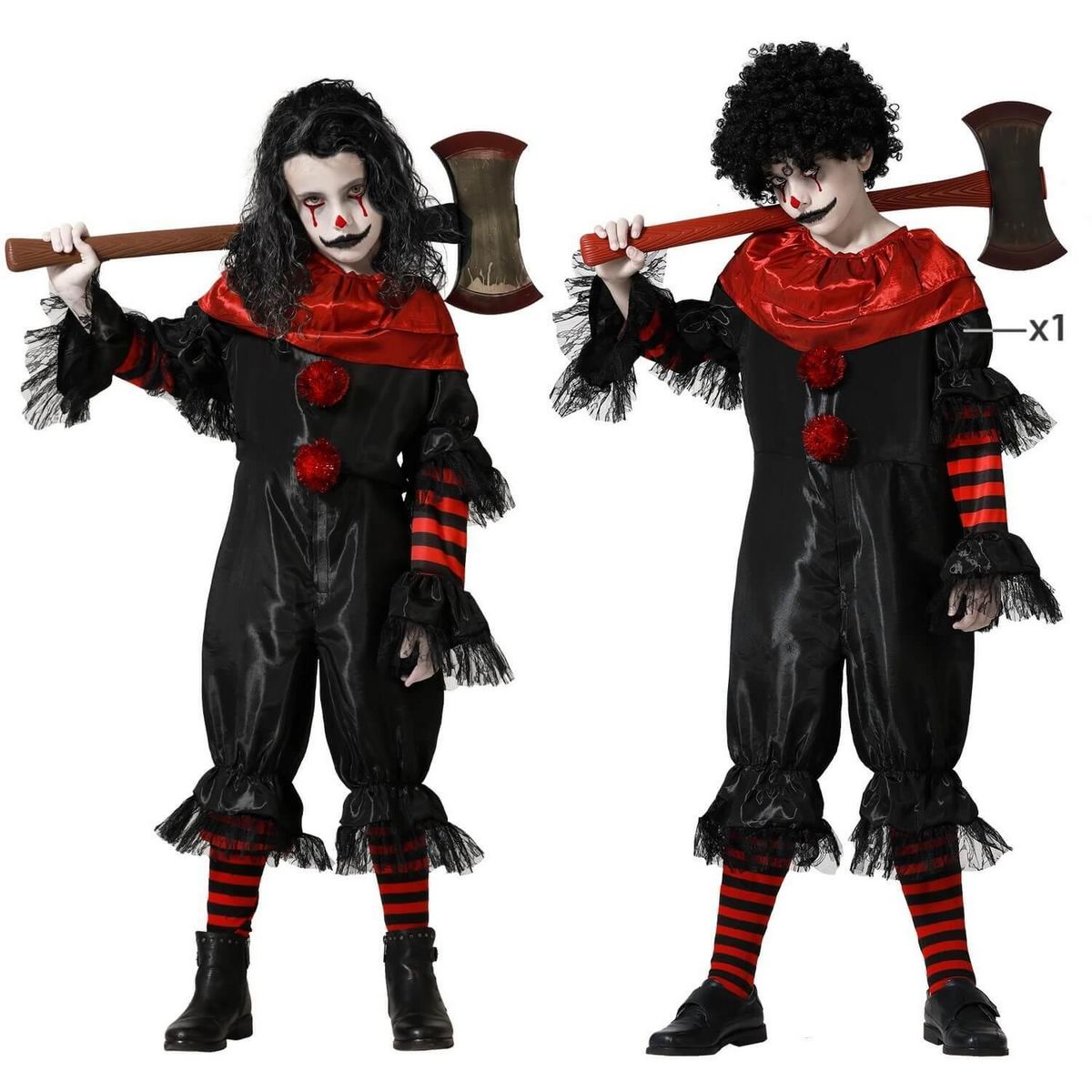 ATOSA Déguisement clown - enfant - 7/9 ans (122 à 134 cm)