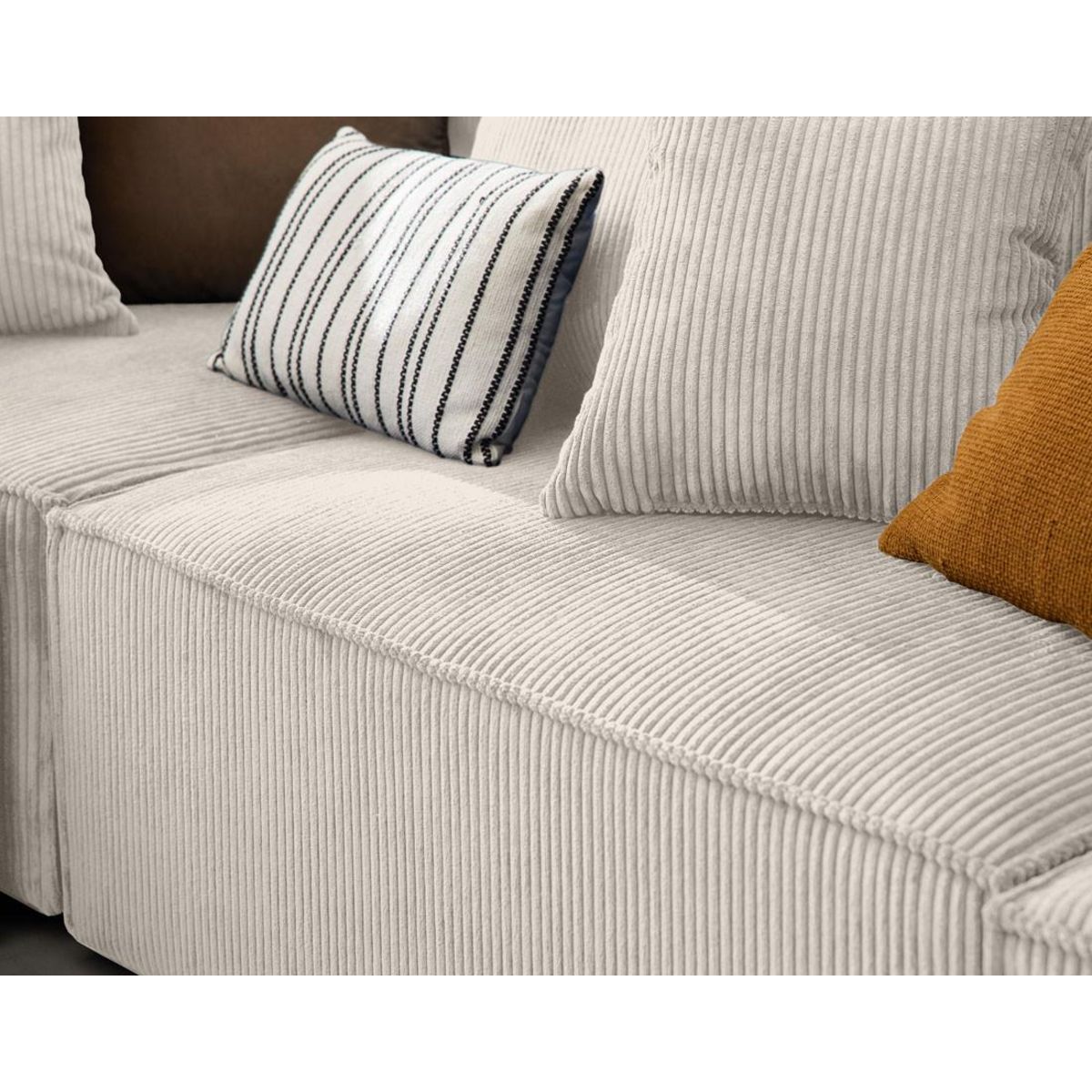 LISA DESIGN Colombine - canapé modulable panoramique - 7 places - en velours côtelé