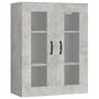 Voir la diapositive 2 : VIDAXL Armoire murale suspendue Gris beton 69,5x34x90 cm