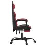 Voir la diapositive 4 : VIDAXL Chaise de jeu avec repose-pied Noir/rouge bordeaux Similicuir