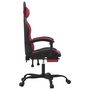Voir la diapositive 4 : VIDAXL Chaise de jeu avec repose-pied Noir/rouge bordeaux Similicuir