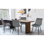 Voir la diapositive 1 : Lot de 4 chaises velours pieds bois massif MELANIE