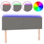 Voir la diapositive 2 : VIDAXL Tete de lit a LED Gris fonce 144x5x78/88 cm Tissu
