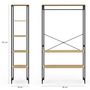 Voir la diapositive 4 : ID MARKET Dressing d'angle modulable double penderie L. 90 / 123 cm DETROIT design industriel