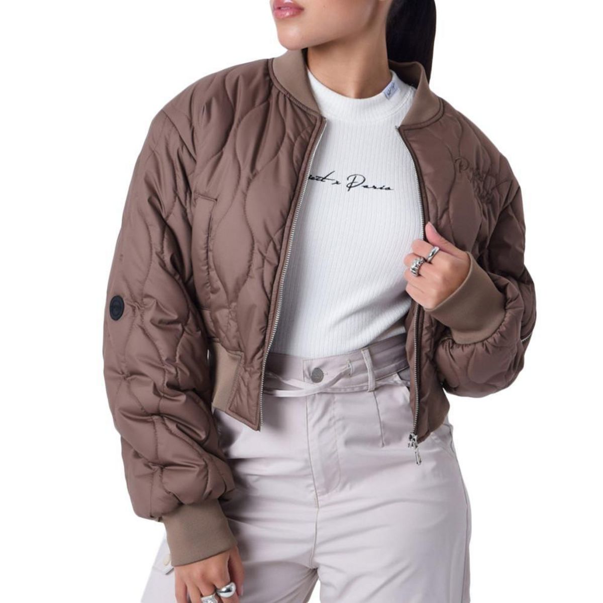 Project X Veste Bomber  Femme Project X Paris Matelassé