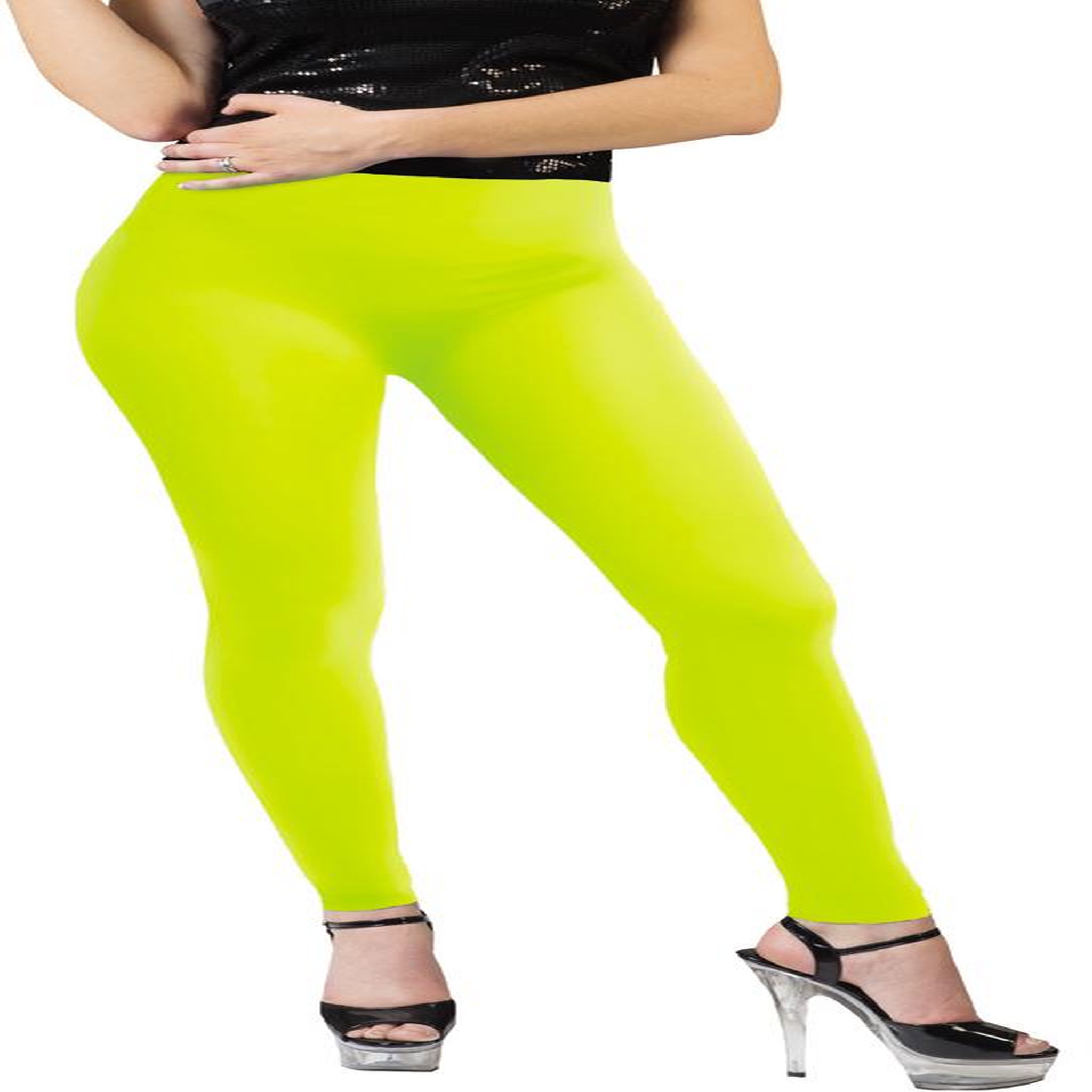 FUNNY FASHION Legging Jaune Fluo - Adulte - L