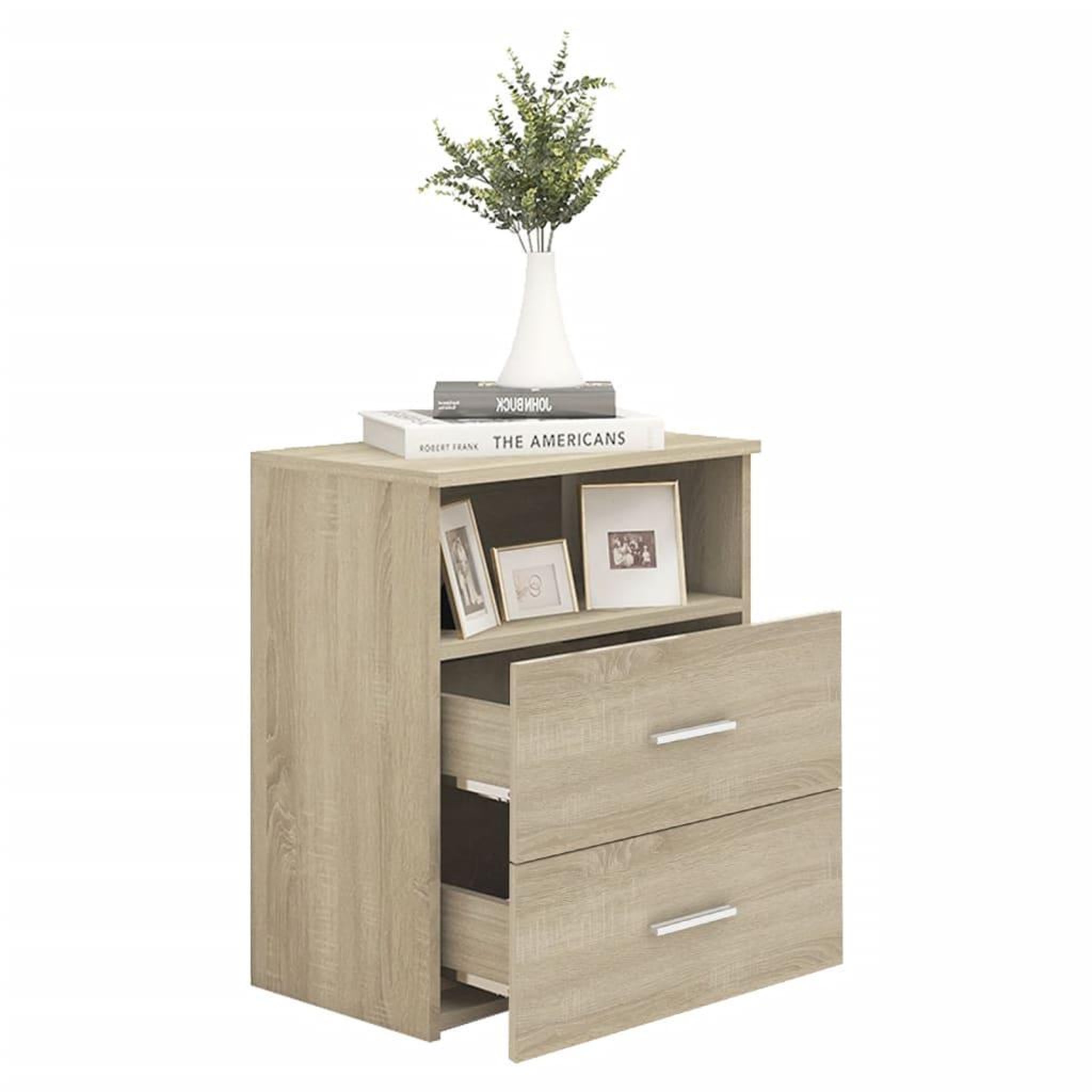 Voir la diapositive 4 : VIDAXL Tables de chevet 2 pcs Chene sonoma 50x32x60 cm