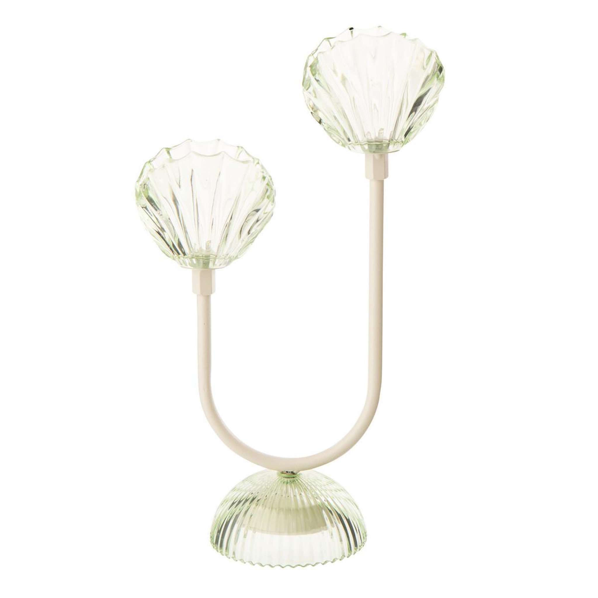 J-LINE Lampe à poser à led  shell  32cm vert clair