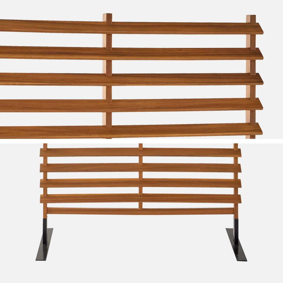 SWEEEK Paravent extérieur en bois. 100cm. acacia. intérieur. extérieur