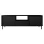 Voir la diapositive 2 : BEST MOBILIER Girona - meuble tv ouvert - noir - 174 cm