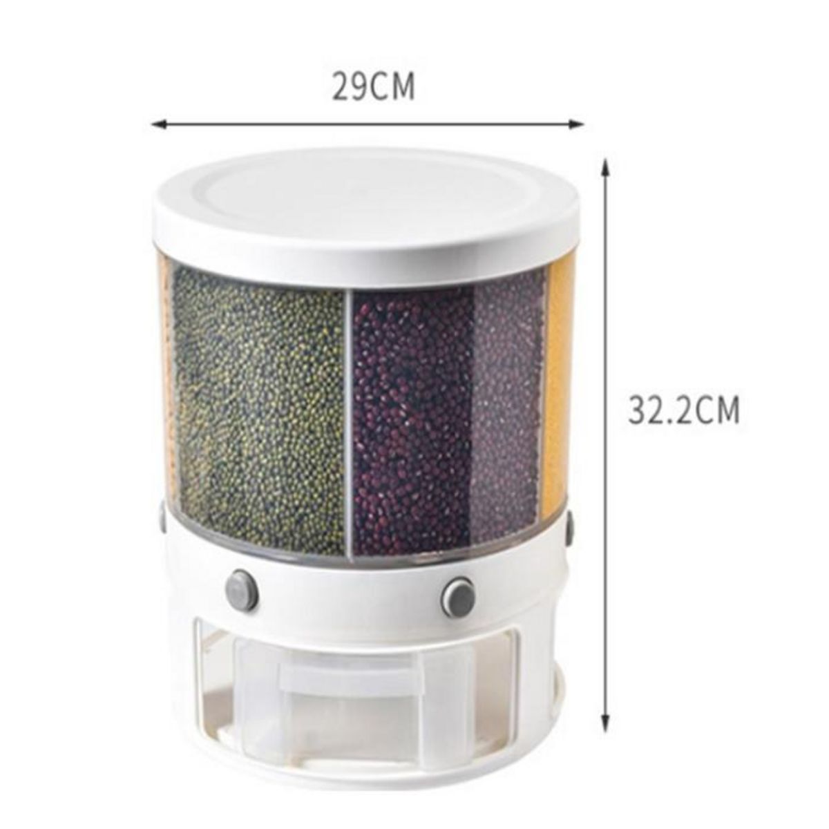 Paris Prix Distributeur Rotatif  6 Compartiments  32cm Blanc