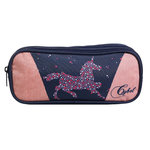 Bagtrotter BAGTROTTER Trousse scolaire 2 compartiments Cybel Cheval Licorne Bleu