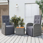 Voir la diapositive 1 : VIDAXL Ensemble de salon de jardin 3 pcs gris poly rotin et acacia
