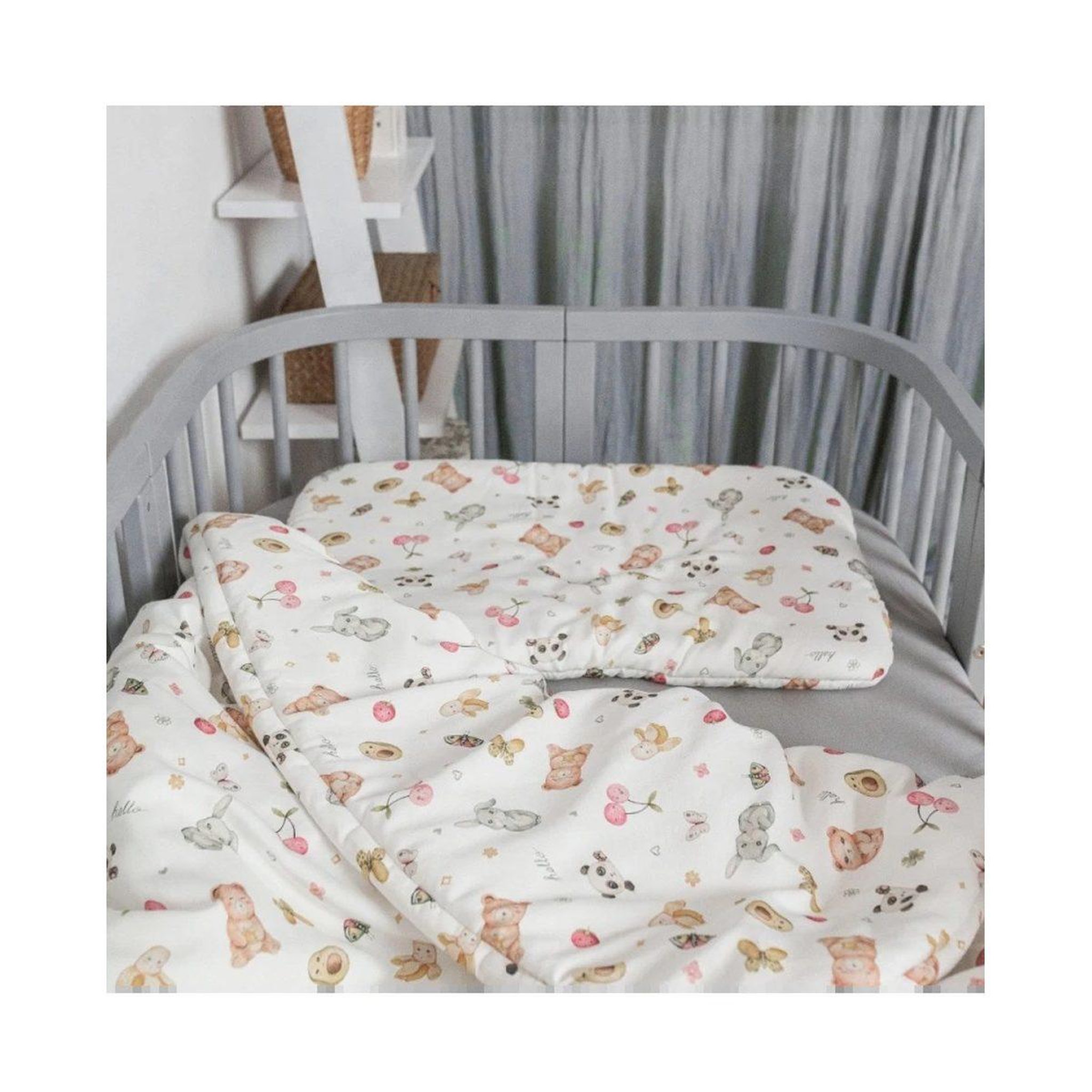 Voir la diapositive 3 : WALDIN Oreiller bébé 60 × 40 cm - motif bonbons, blanc