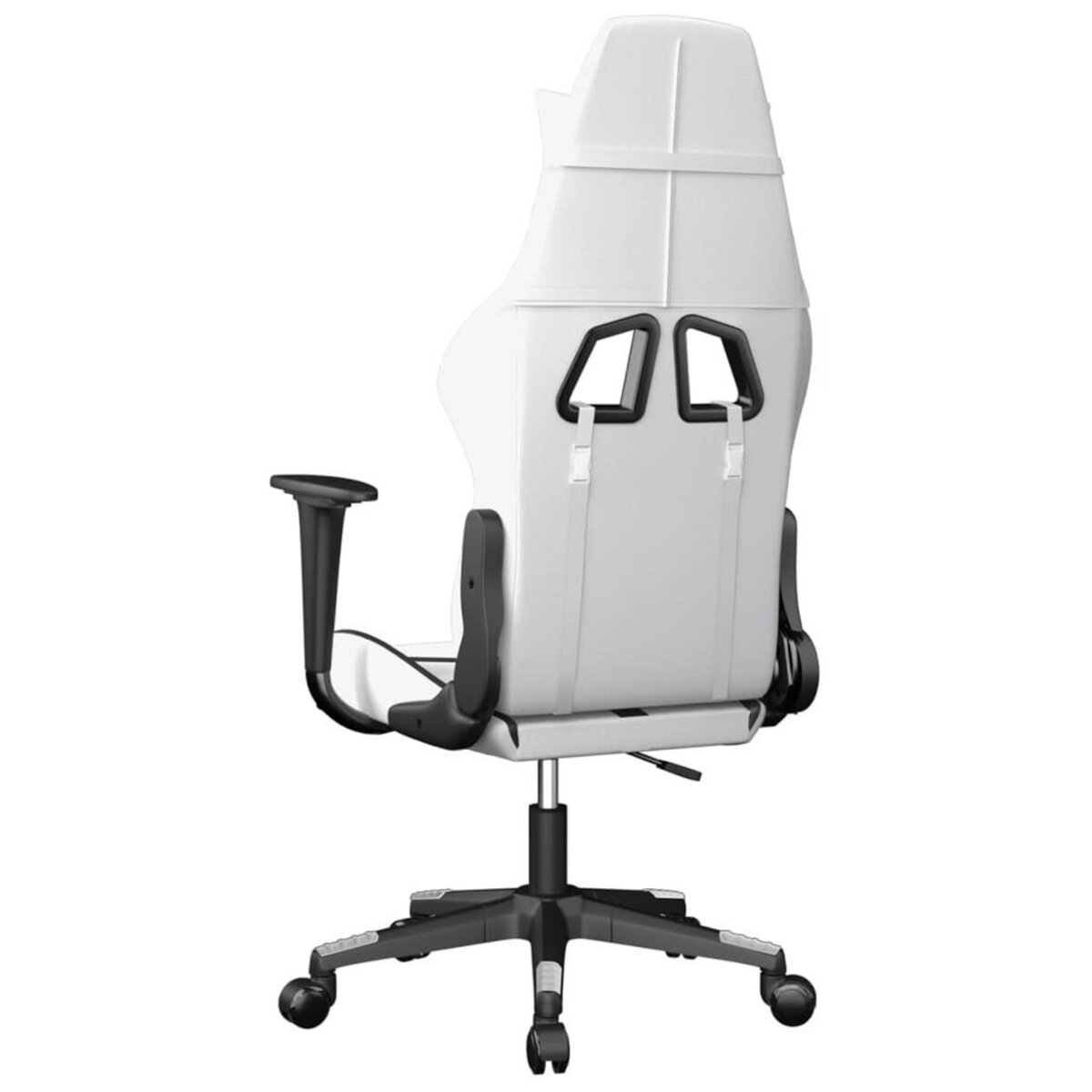 VIDAXL Chaise de jeu Blanc et noir Similicuir