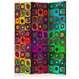 Voir la diapositive 1 : Paris Prix Paravent 3 Volets  Colorful Abstract Art  135x172cm