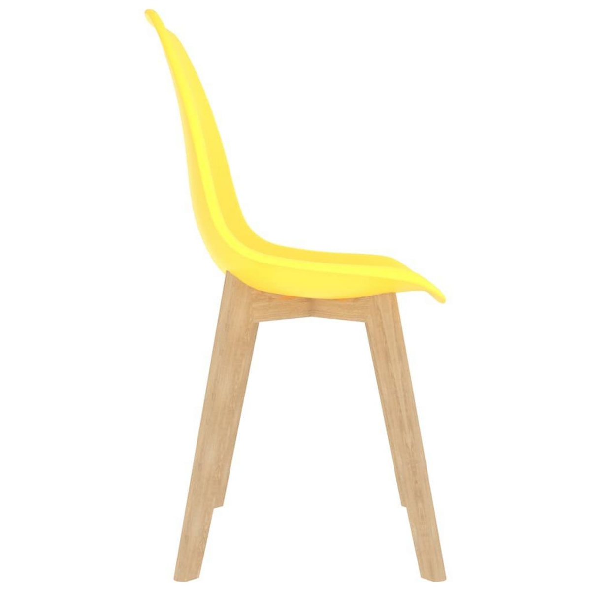 VIDAXL Chaises a manger lot de 6 jaune plastique