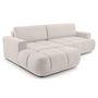 Voir la diapositive 6 : BEST MOBILIER Leonie - canapé d'angle gauche 4 places convertible avec coffre en velours texturé