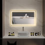 Voir la diapositive 4 : HOMCOM Miroir LED mural de salle de bain - 100L x 60H cm - luminosité réglable 3 couleurs - interrupteur tactile - système antibué
