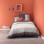 Les Ateliers du Linge Parure housse de couette 100%polyester gospy. Coloris disponibles : Gris