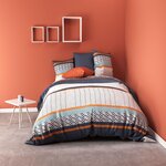 Les Ateliers du Linge Parure housse de couette 100%polyester gospy. Coloris disponibles : Gris