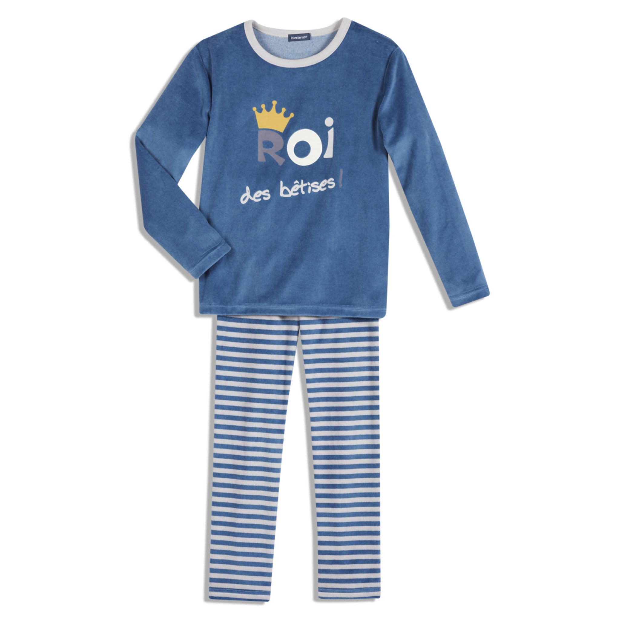 Pyjama Garçon Pokémon Pikachu - T-shirt Et Pantalon Long En Velours Doux - Tailles 6 à 12 Ans