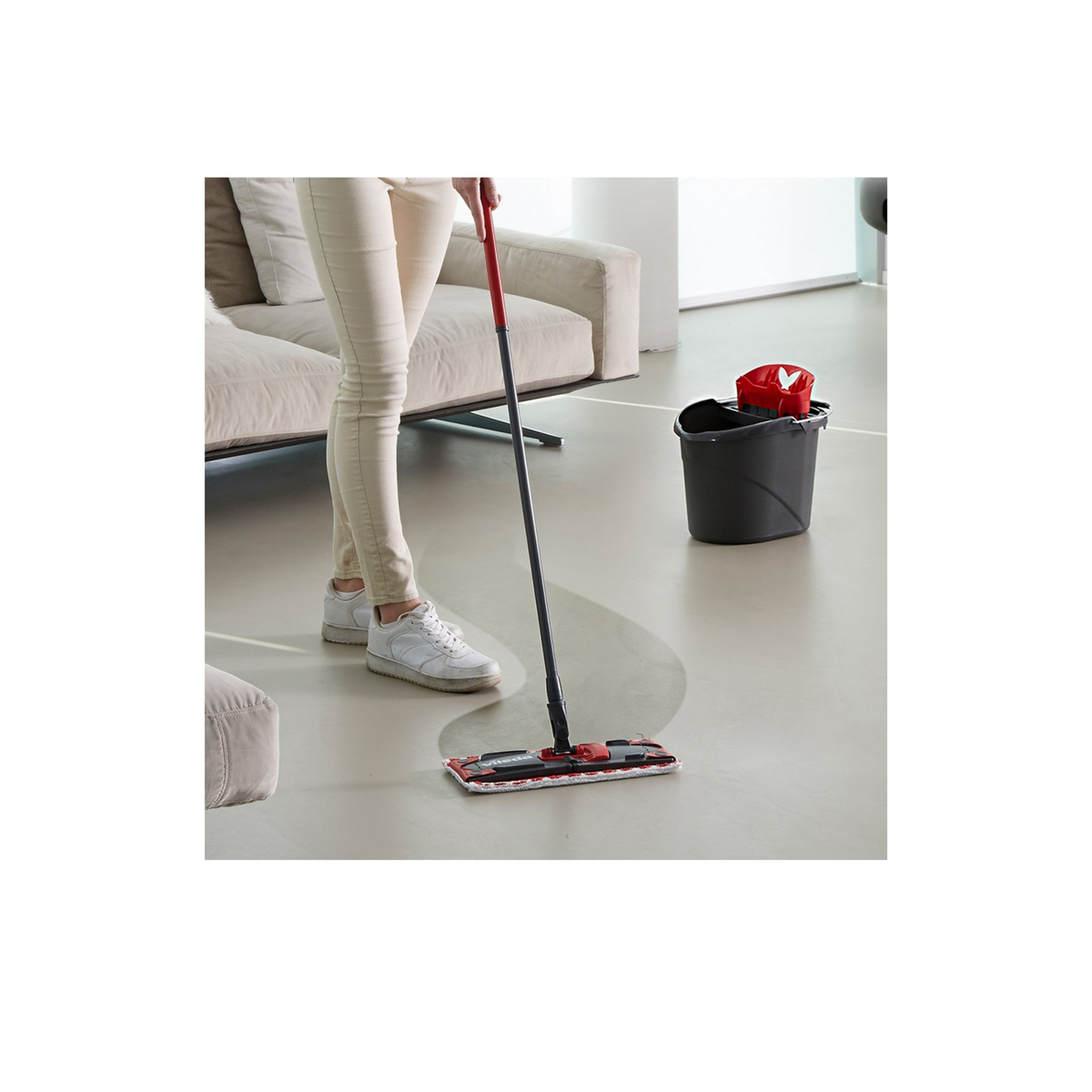 Voir la diapositive 2 : vileda Mop avec seau à double action Ultramax