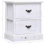 Voir la diapositive 6 : VIDAXL Table de chevet Blanc 38x28x45 cm Bois de Paulownia