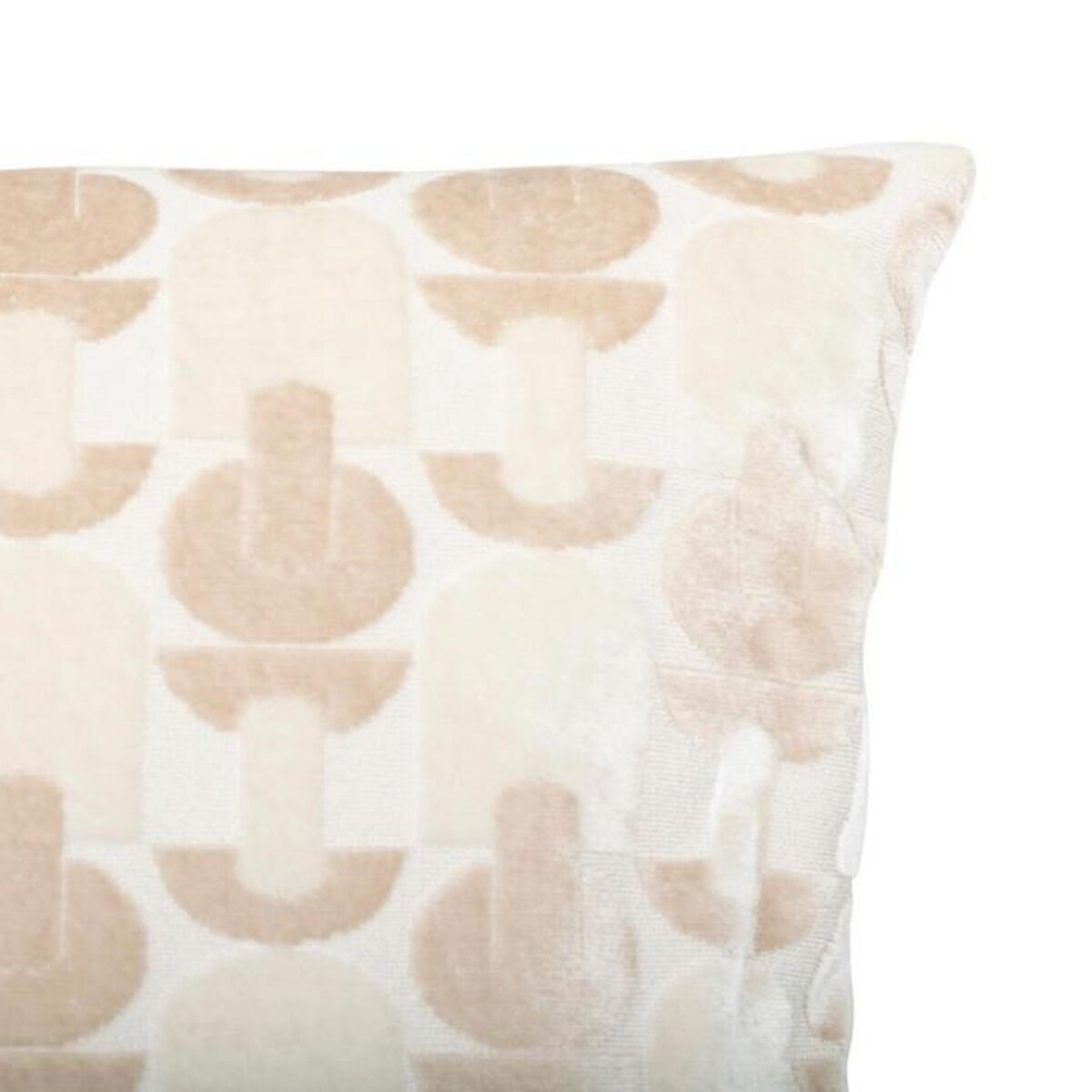 ATMOSPHERA Coussin Jacquard en Velours  Luna  35x75cm Beige Lin
