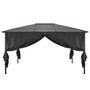 Voir la diapositive 2 : VIDAXL Tonnelle avec rideau Aluminium 4x3x2,6 m Noir